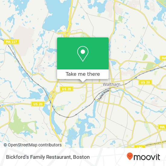 Bickford's Family Restaurant map