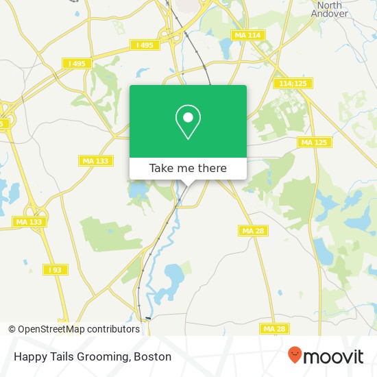 Happy Tails Grooming map