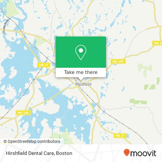 Mapa de Hirshfield Dental Care