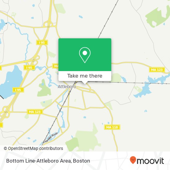 Bottom Line-Attleboro Area map