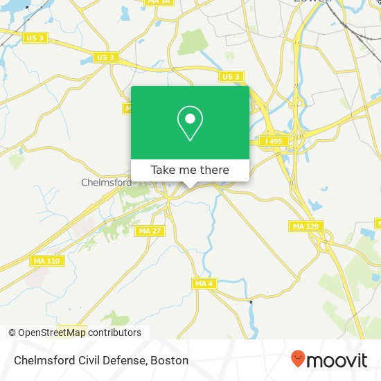 Mapa de Chelmsford Civil Defense