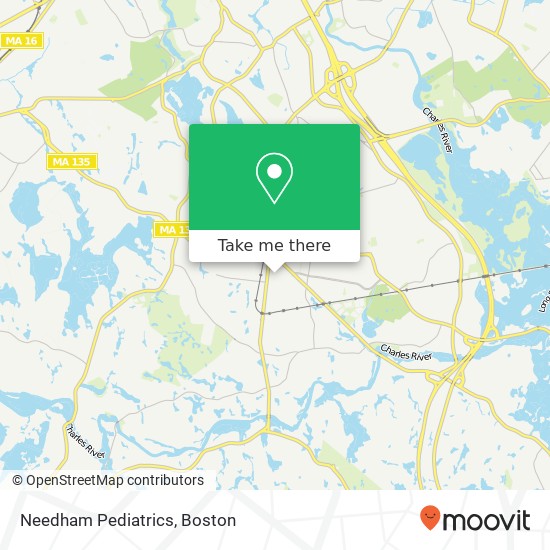 Needham Pediatrics map