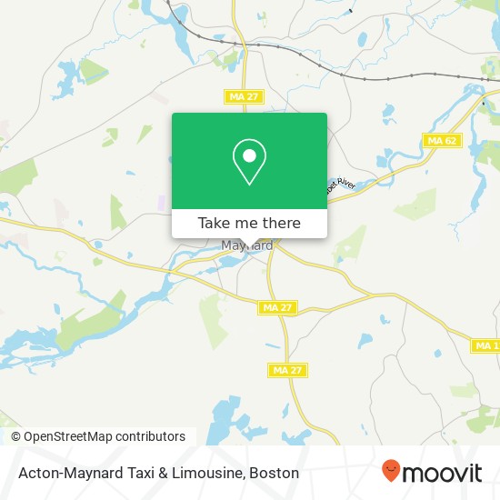 Acton-Maynard Taxi & Limousine map