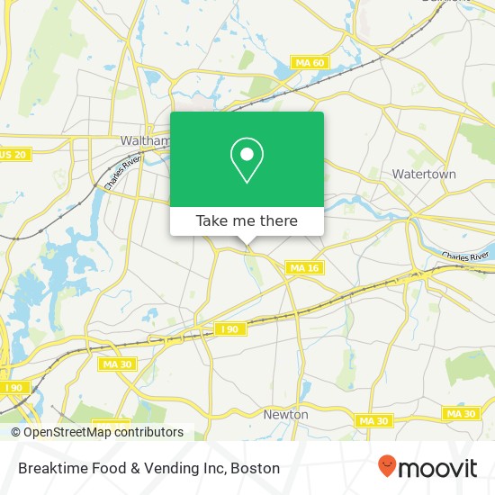 Mapa de Breaktime Food & Vending Inc