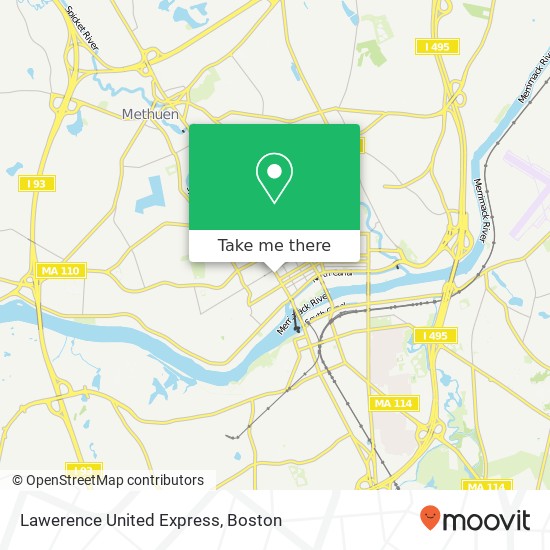 Mapa de Lawerence United Express