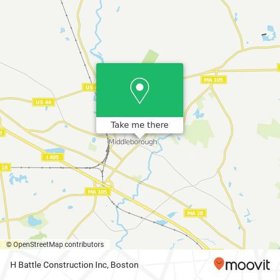 H Battle Construction Inc map