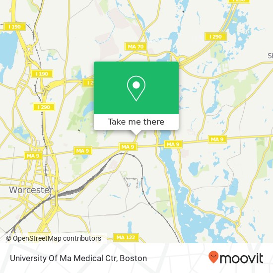 University Of Ma Medical Ctr map