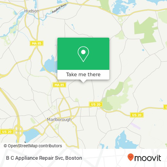 B C Appliance Repair Svc map