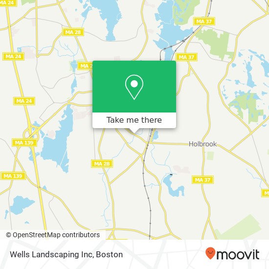 Wells Landscaping Inc map