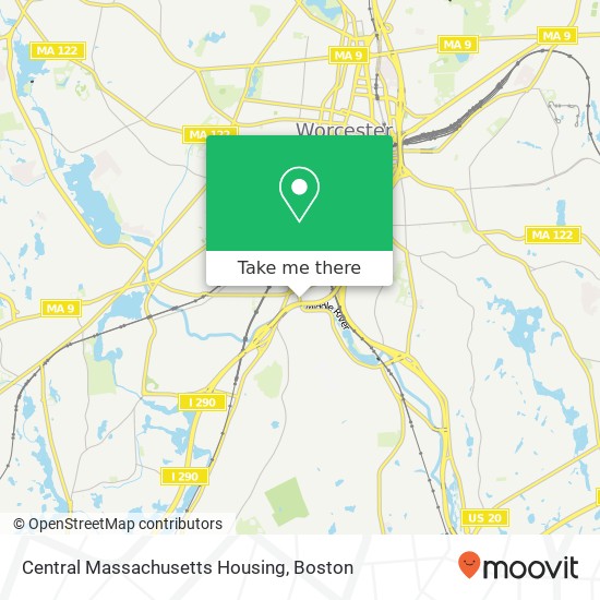 Mapa de Central Massachusetts Housing