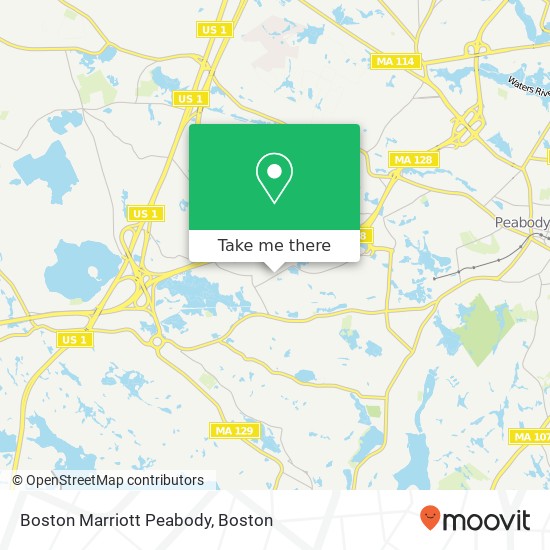 Boston Marriott Peabody map