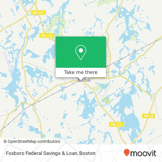 Mapa de Foxboro Federal Savings & Loan