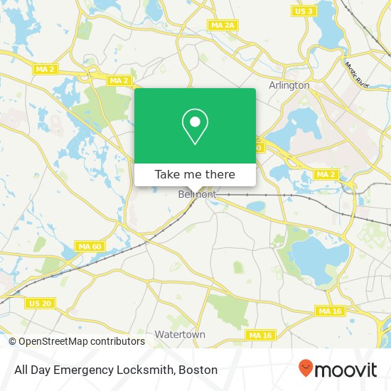 All Day Emergency Locksmith map