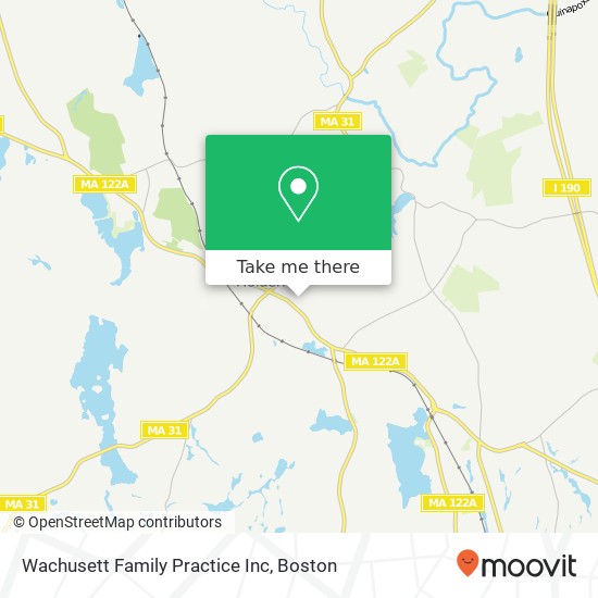 Mapa de Wachusett Family Practice Inc