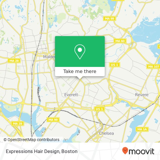 Expressions Hair Design map