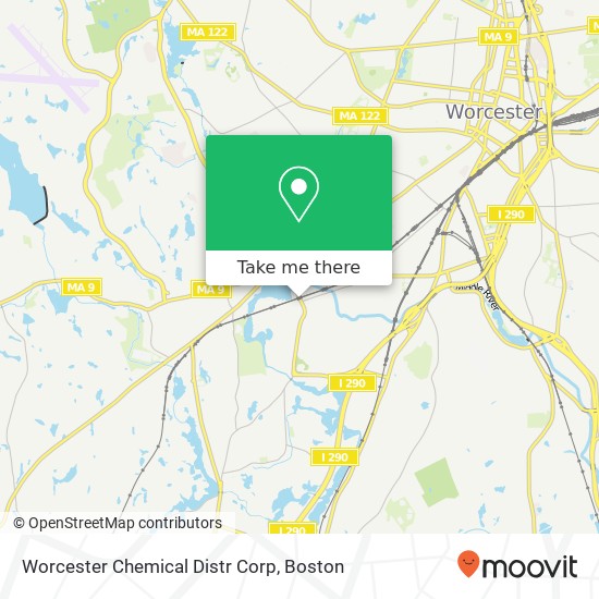 Mapa de Worcester Chemical Distr Corp