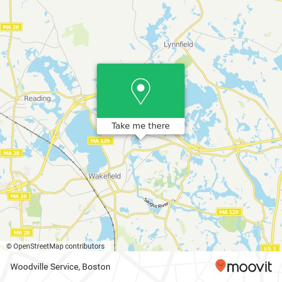 Woodville Service map