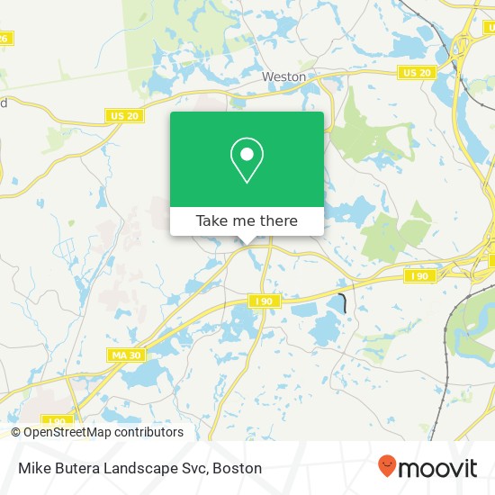 Mike Butera Landscape Svc map