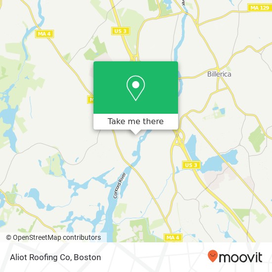 Aliot Roofing Co map