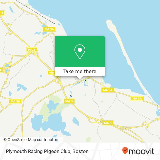 Mapa de Plymouth Racing Pigeon Club