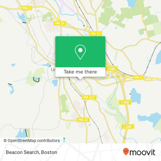 Beacon Search map