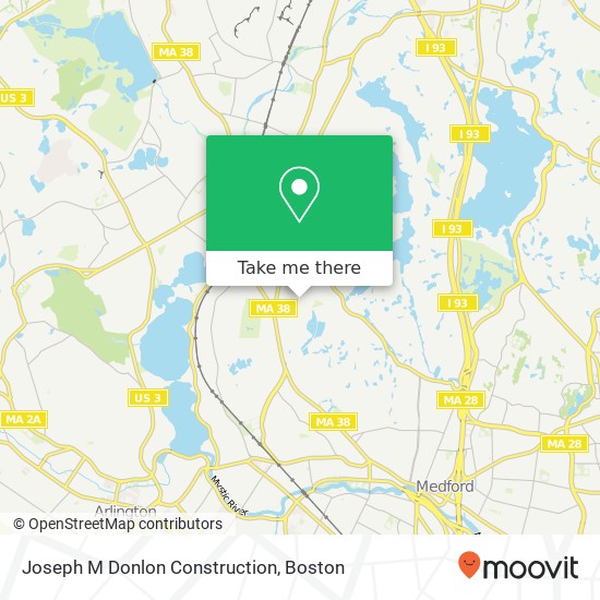 Mapa de Joseph M Donlon Construction