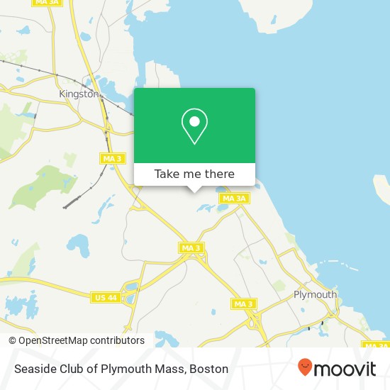 Seaside Club of Plymouth Mass map