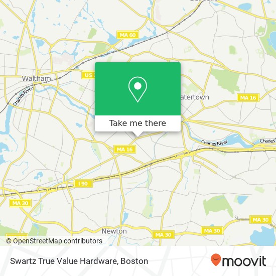 Swartz True Value Hardware map