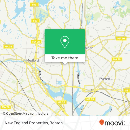 New England Properties map