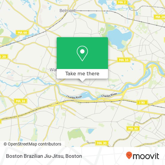 Boston Brazilian Jiu-Jitsu map