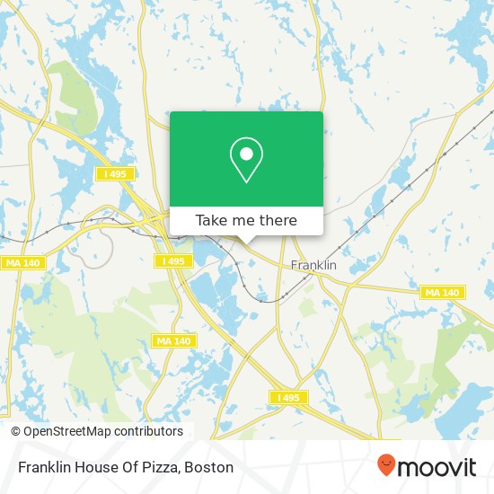 Franklin House Of Pizza map