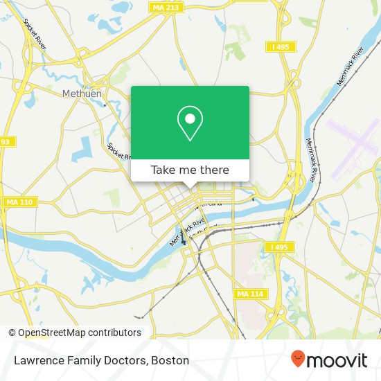 Lawrence Family Doctors map