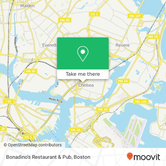 Bonadino's Restaurant & Pub map