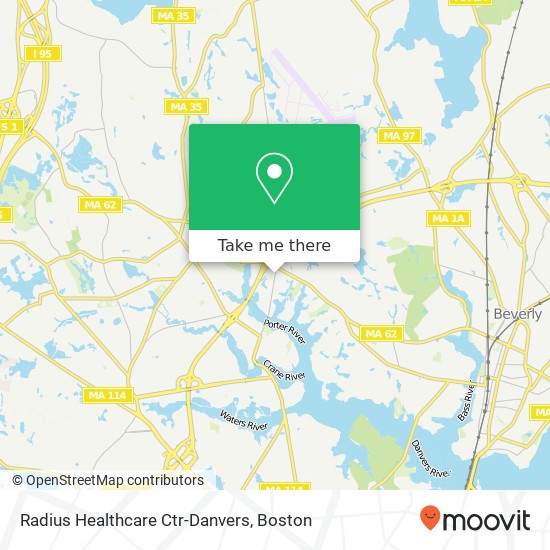 Mapa de Radius Healthcare Ctr-Danvers