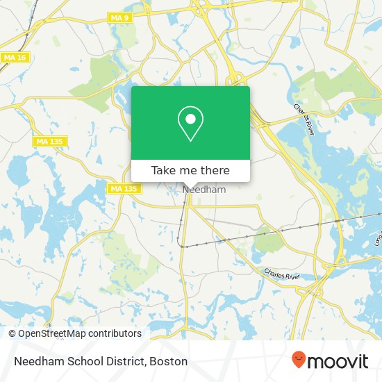 Needham School District map