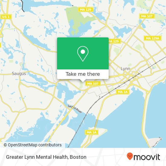 Greater Lynn Mental Health map