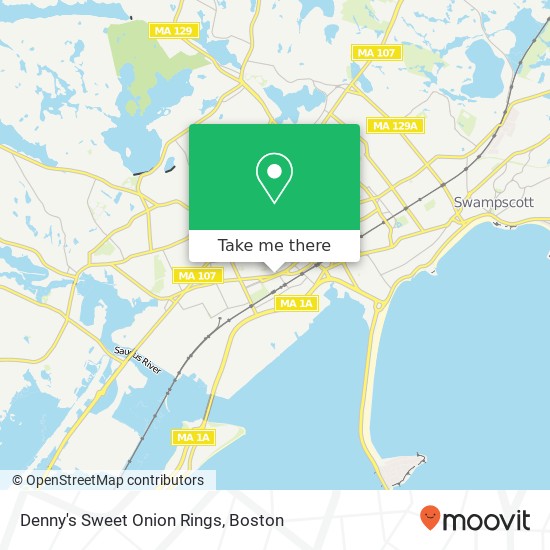 Mapa de Denny's Sweet Onion Rings