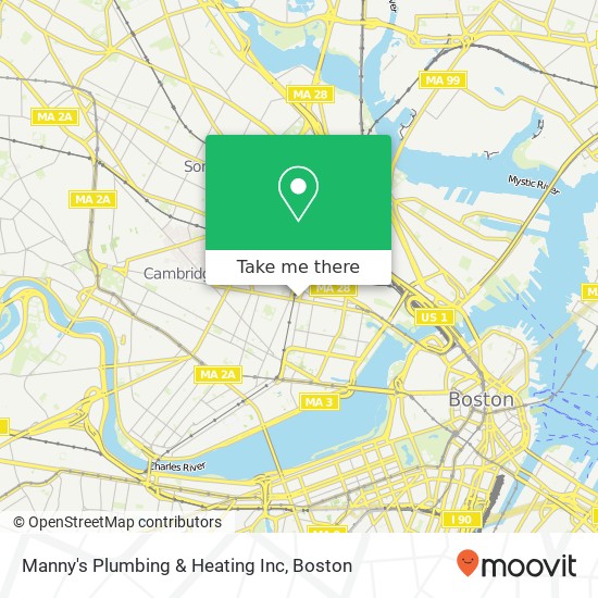 Mapa de Manny's Plumbing & Heating Inc