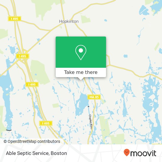 Able Septic Service map