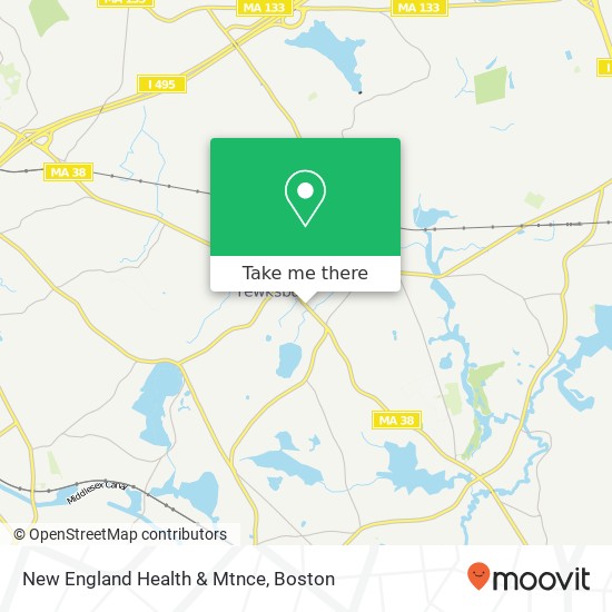 New England Health & Mtnce map