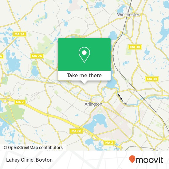 Lahey Clinic map