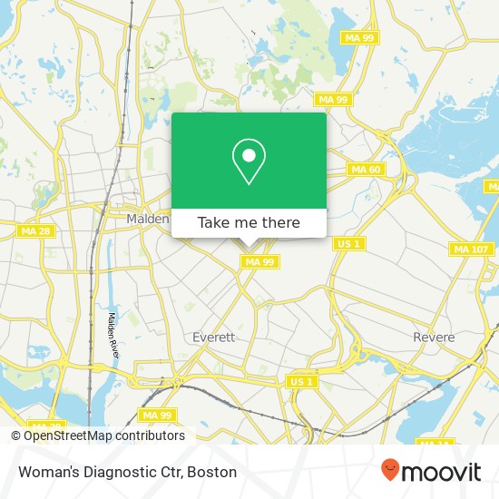 Woman's Diagnostic Ctr map