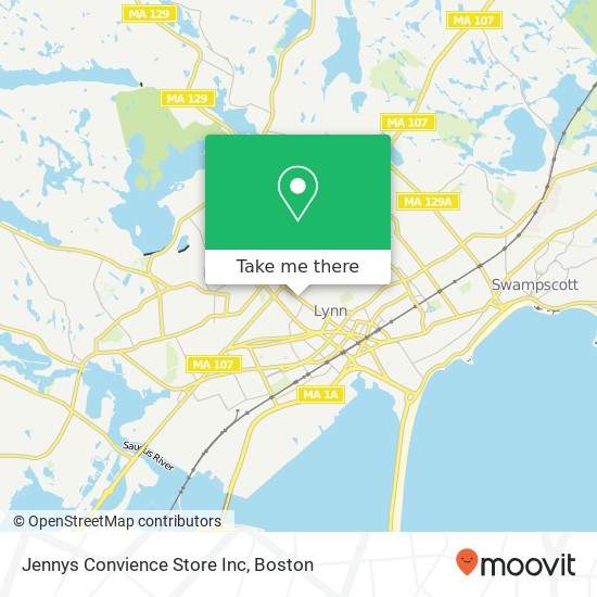 Jennys Convience Store Inc map
