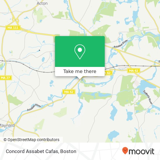 Mapa de Concord Assabet Cafas