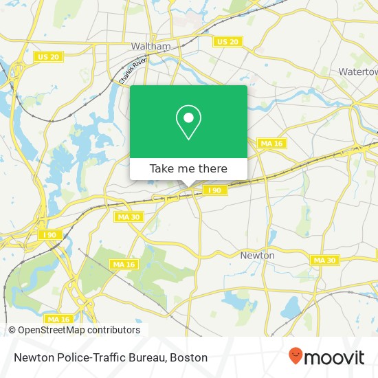 Newton Police-Traffic Bureau map