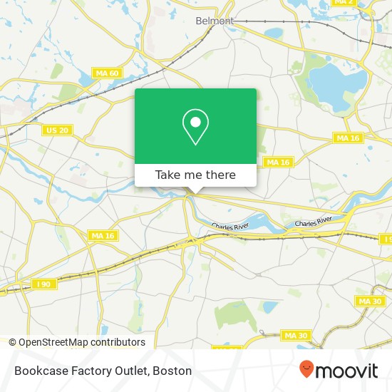 Mapa de Bookcase Factory Outlet