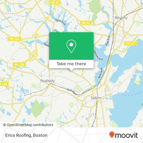 Erics Roofing map