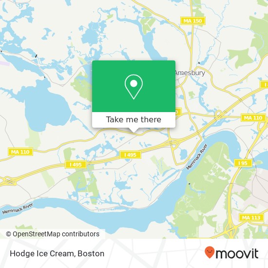 Hodge Ice Cream map