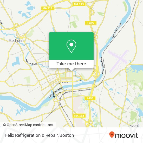 Felix Refrigeration & Repair map