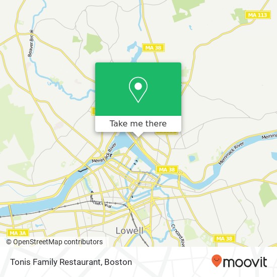 Tonis Family Restaurant map